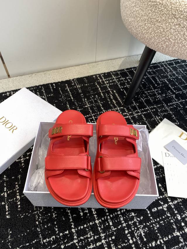 Premium-Grade Dior Summer Bestseller Magic Tape One-Strap Flat Sandals. Go Origi Premium-Grade Dior Summer Bestseller Magic Tape One-Strap Flat Sandals. Go Origi