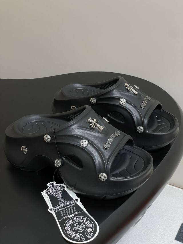 chromehearts Chromehearts Thick-Soled Slippers Shorty Slippers Y2K Punk Style chromehearts Chromehearts Thick-Soled Slippers Shorty Slippers Y2K Punk Style