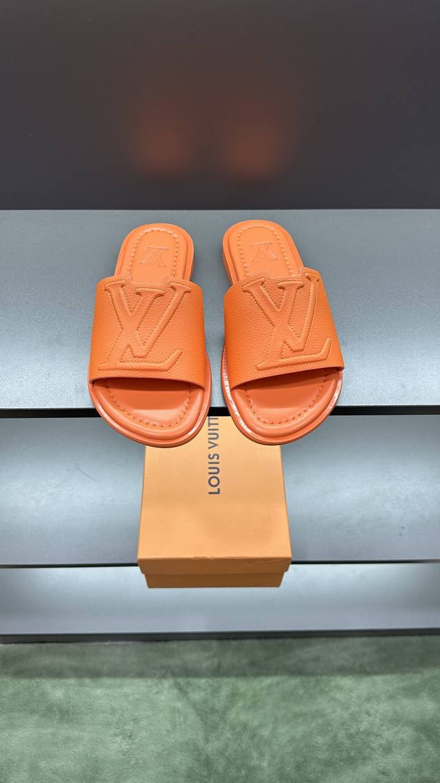 Top purchasing Lv men's spring and summer slippers counter synchronization uppe Top purchasing Lv men's spring and summer slippers counter synchronization uppe