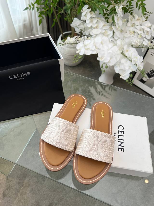 2025 Spring and Summer Ceiine Arc de Triomphe Logo Sandals A high-end celebrity 2025 Spring and Summer Ceiine Arc de Triomphe Logo Sandals A high-end celebrity