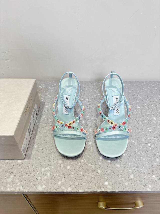 Jimmy Choo Jimmy Choo 25Ss spring and summer new flower high-heeled sandals Ligh Jimmy Choo Jimmy Choo 25Ss spring and summer new flower high-heeled sandals Ligh