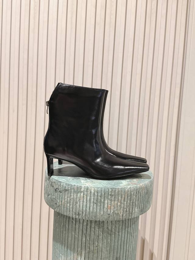 Top version: with zipper: Khaite 25 new autumn and winter ankle boots Small squ Top version: with zipper: Khaite 25 new autumn and winter ankle boots Small squ