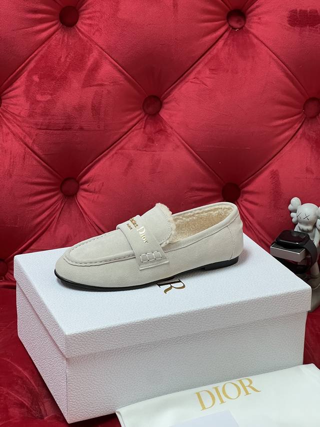 Exclusive Real Shot Top Version Boy Series Flat Warm Fleece-Lined Loafers These Exclusive Real Shot Top Version Boy Series Flat Warm Fleece-Lined Loafers These