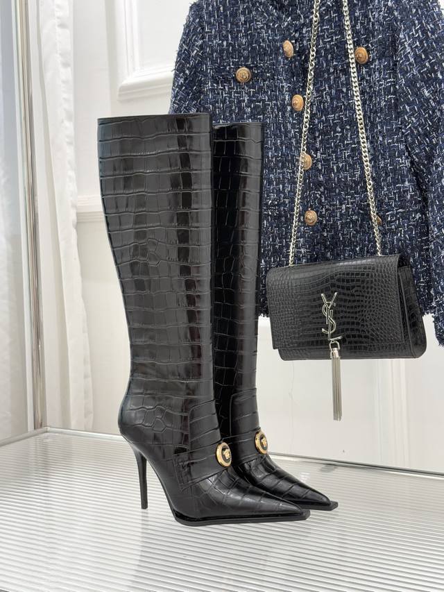 Factory Price Versace 25Wf Fall/Winter Runway Same Style Crocodile Pattern Beaut Factory Price Versace 25Wf Fall/Winter Runway Same Style Crocodile Pattern Beaut