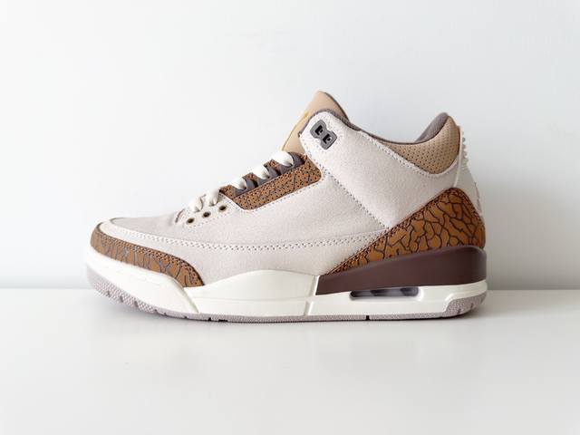 Jordan Air Jordan 3 Orewood Brown Trendy Mid-Top Retro Basketball Shoes, Men's a Jordan Air Jordan 3 Orewood Brown Trendy Mid-Top Retro Basketball Shoes, Men's a