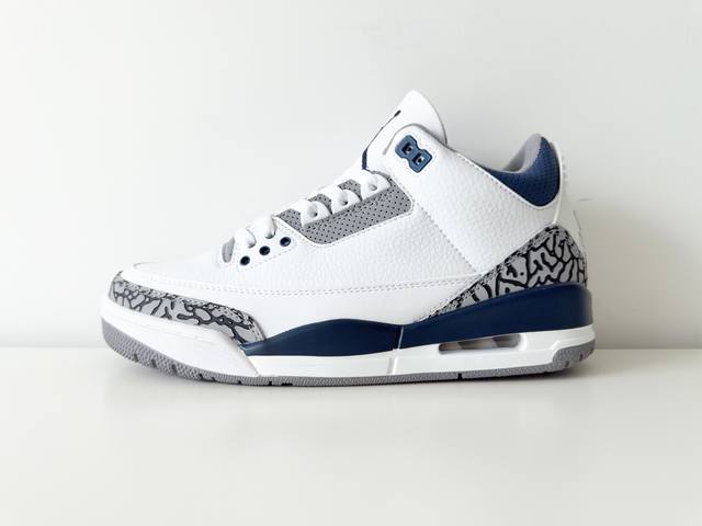 Jordan Air Jordan 3 Midnight Navy Leather Comfortable Mid-Top Retro Basketball Jordan Air Jordan 3 Midnight Navy Leather Comfortable Mid-Top Retro Basketball