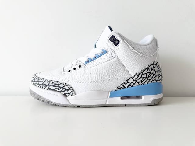 Jordan Air Jordan 3 Retro Unc Trendy Mid-Top Retro Basketball Shoes for Men and Jordan Air Jordan 3 Retro Unc Trendy Mid-Top Retro Basketball Shoes for Men and
