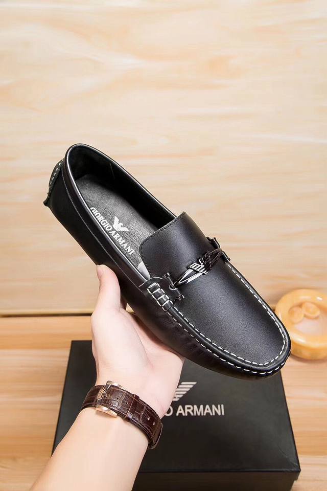 Brand Armani, official new style, upper made of top-grain imported Italian cowh Brand Armani, official new style, upper made of top-grain imported Italian cowh