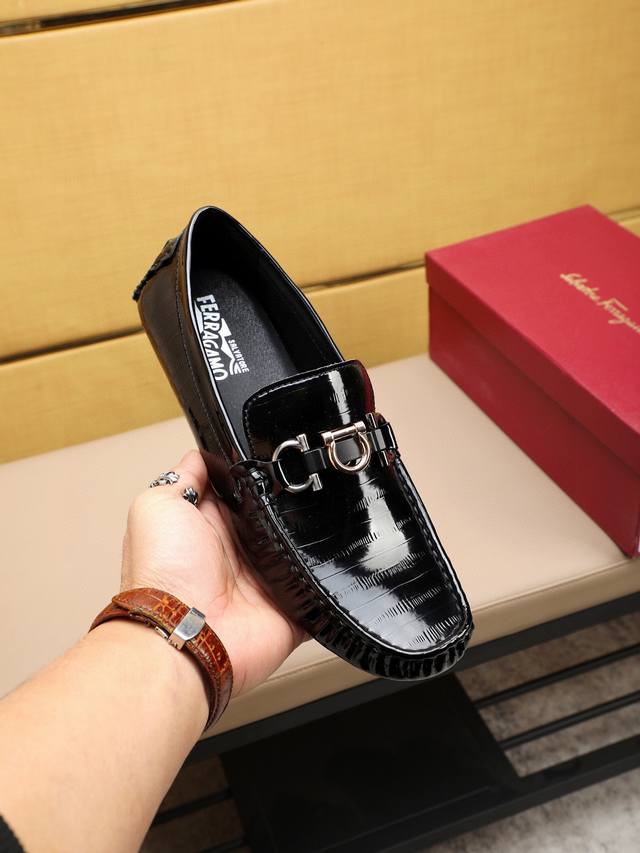 Real price, brand Ferragamo, official original high-end driving shoes~ All-seaso Real price, brand Ferragamo, official original high-end driving shoes~ All-seaso