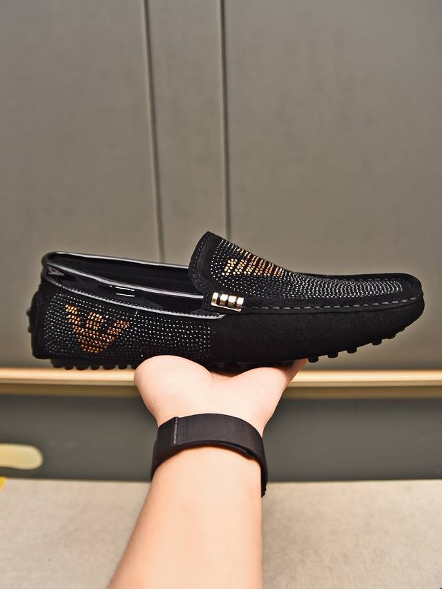 Pp Trendy Armani Men's Loafers with Rhinestone Design - Super A Style, Trendy an Pp Trendy Armani Men's Loafers with Rhinestone Design - Super A Style, Trendy an
