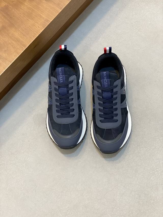 Moncler Men's Sneakers, crafted from imported cowhide leather and neoprene, feat Moncler Men's Sneakers, crafted from imported cowhide leather and neoprene, feat