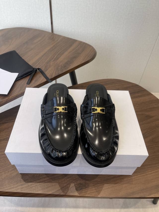 Celine Arc de Triomphe 26Ss Spring/Summer New Half-Slippers DDD Embossed Celine Celine Arc de Triomphe 26Ss Spring/Summer New Half-Slippers DDD Embossed Celine