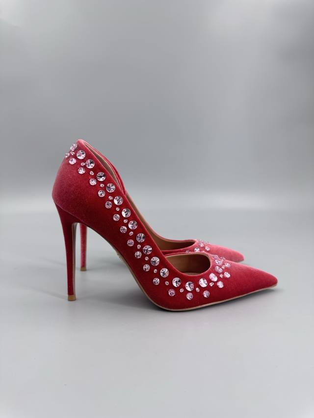 Aquazzura Handmade Crystal Sequin Enameled Laser High Heels DDD 2025 Spring/Summ Aquazzura Handmade Crystal Sequin Enameled Laser High Heels DDD 2025 Spring/Summ