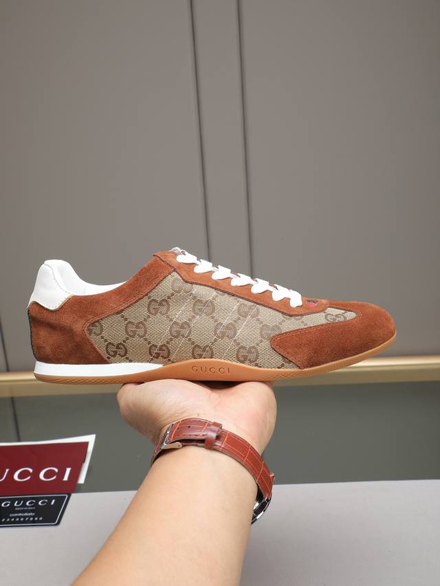 Gucci Fall/Winter 2025 German Training Shoes. The entire upper is made of exclus Gucci Fall/Winter 2025 German Training Shoes. The entire upper is made of exclus