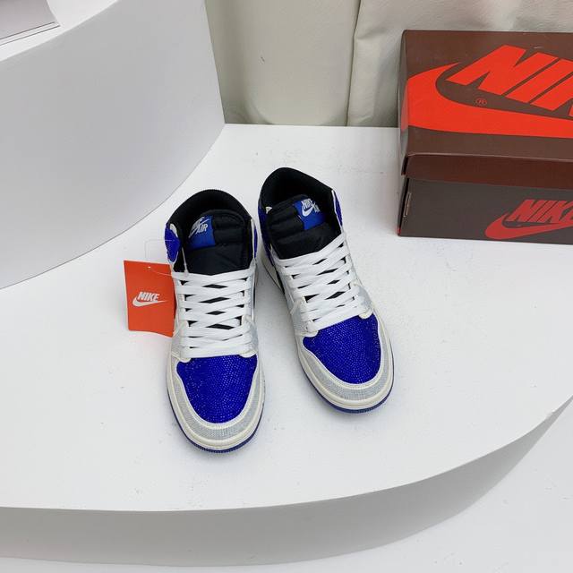 Aj钻石限定走秀新款 顶级品质air Jordan 代购级 情侣款 唯独一款不掉钻的满钻鞋 耐克乔一钻石鞋让鞋迷大开眼界 各种意想不到的设计创意 钻石配色方案给