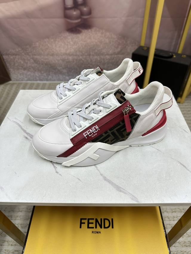 Fendi-芬迪 官网同步 专柜品质 欧洲走秀款 鞋面进口原版飞织面料 简而不凡 奢而不华 此款演绎着恰到好处 真皮内里 羊皮内里 特供大底 尺码 Size :