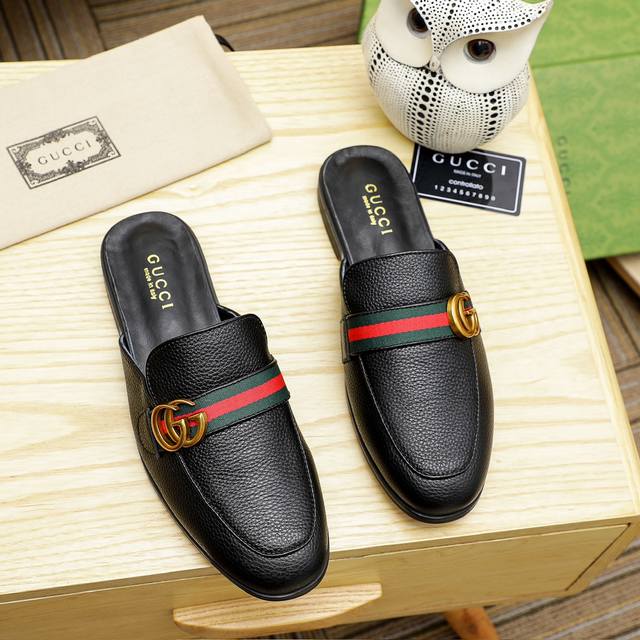 工厂价 商品商标：Gucci 古驰 拖鞋 正码码数: 38-45 商品材料：精选原版材料，原版大底