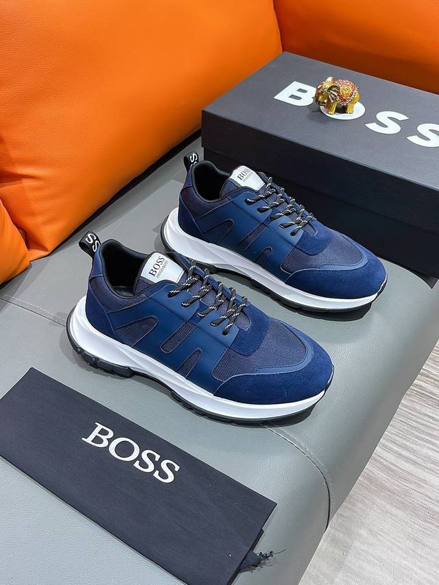 商品名称：Boss 波士 正规码数 38-44 休闲鞋 商品材料：精选 牛皮鞋面，舒适羊皮内里 ；原厂大底。