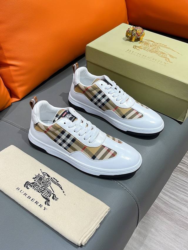 商品名称：Burberry 巴宝莉 正规码数 38-44 休闲鞋 商品材料：精选 进口牛皮鞋面，柔软羊皮内里；原厂大底。