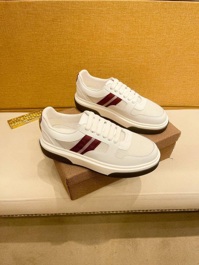 工厂价 Bally 巴利 高端品质 原单，鞋面：纳帕小牛皮、摔纹牛皮、品牌织带 -大底：超轻t发泡 橡胶 双色成型大底，超高品控 做工精细：凸显 高端 贵气 档