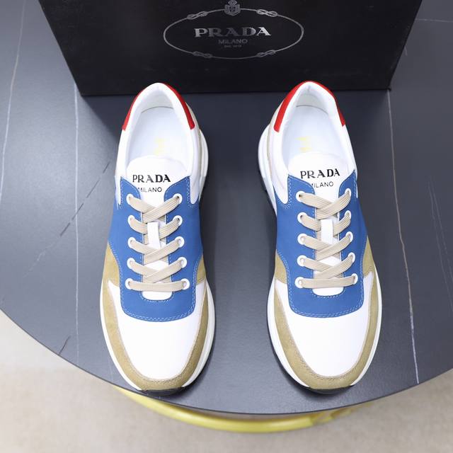 商品商标:Prada 普拉达 正码码数:38-44 45定制 商品材料:原版牛皮材质 舒适羊皮内里 原版防滑耐磨橡胶轻便大底 男士年轻时尚 欧美潮流 英伦风格