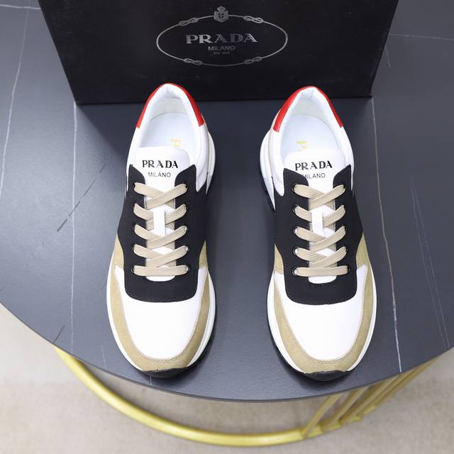 商品商标:Prada 普拉达 正码码数:38-44 45定制 商品材料:原版牛皮材质 舒适羊皮内里 原版防滑耐磨橡胶轻便大底 男士年轻时尚 欧美潮流 英伦风格