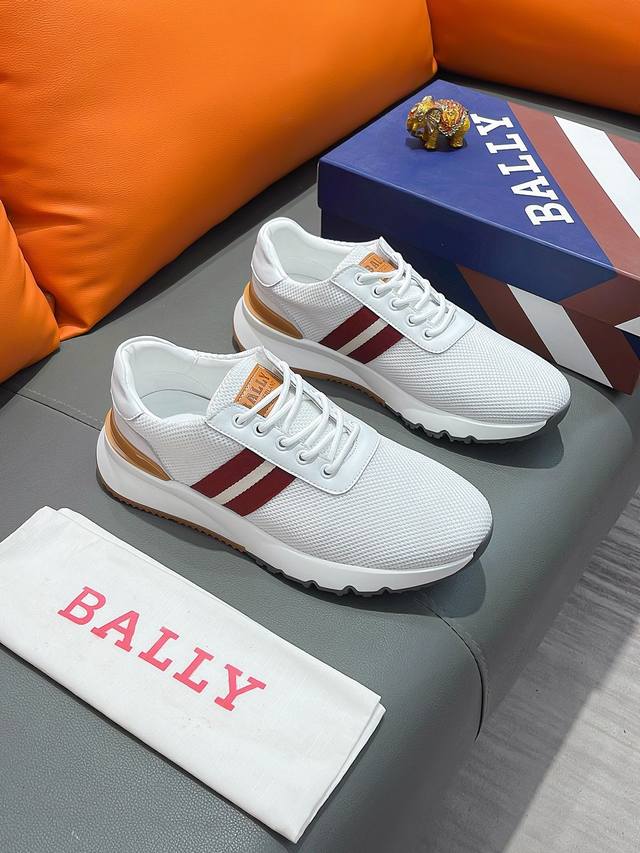 商品名称：Bally 巴利 正规码数 38-44 休闲鞋 商品材料：精选 网布鞋面，柔软羊皮内里；原厂大底。