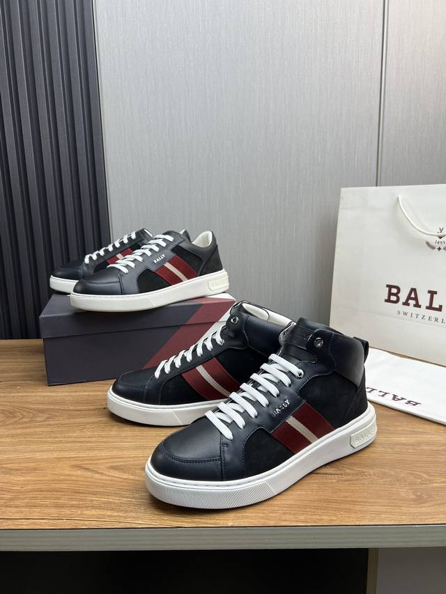 工厂价 巴利-Bally秋冬原单新品系列,1:1出货 高档牛皮拼接弹力布+牛皮内里,原版防滑耐磨大底，轻便舒适脚感！38-45 38.45订做