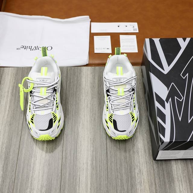 OFF-White C O VirGil Abloh 登休山闲鞋 24年款新 采用保环牛剖革合组网织鞋布面材质 鞋垫嵌入泡发缓震EVA物料 正确底中搭载EVA轻