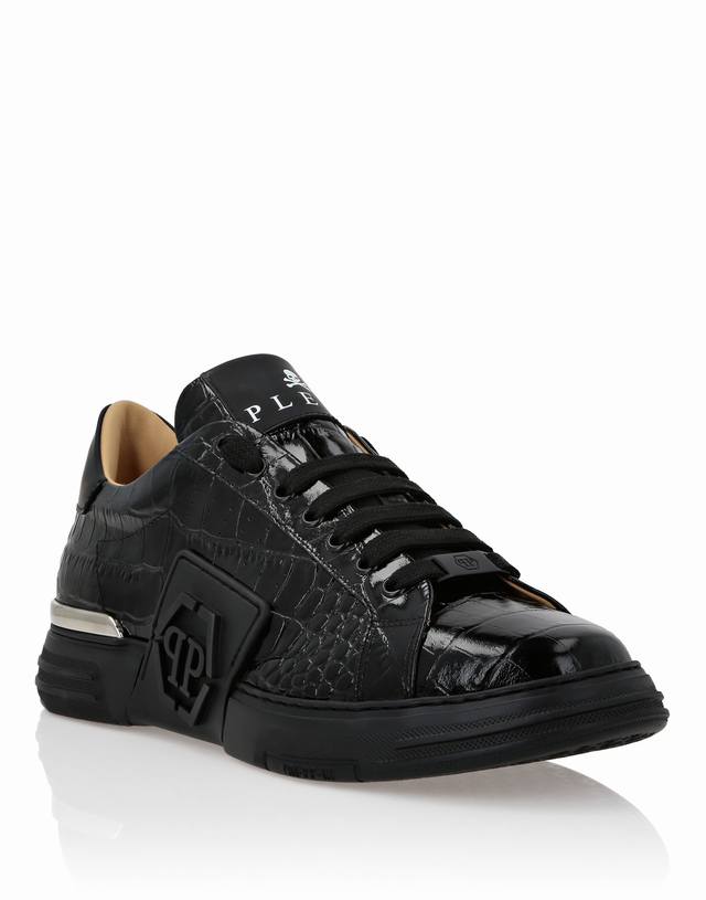 PHILIPP PLEIN 顶级P: Size:38-44 45定做 菲利普.普莱茵顶级原单德国PP潮牌男鞋 探索这双纳帕真皮的六边形装饰，减震运动鞋的独特之处