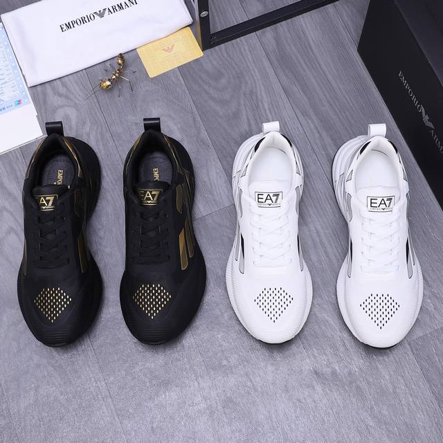 商品商标：Armani 阿玛尼 休闲鞋 正码码数: 38-44 商品材料：精选原版透气鞋面 网内里 橡胶大底