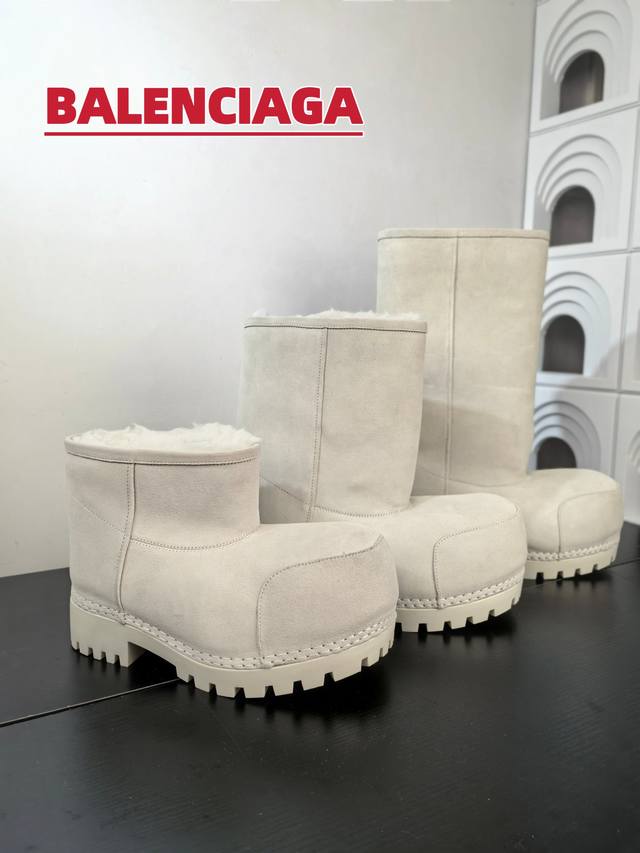 工厂价矮筒 中筒 高筒 balenciaga 巴黎世家 大头靴雪地靴 情侣款 时尚不分季节，泰国明星fourth在30几度的天气穿着巴黎世家2024 洛杉矶走秀