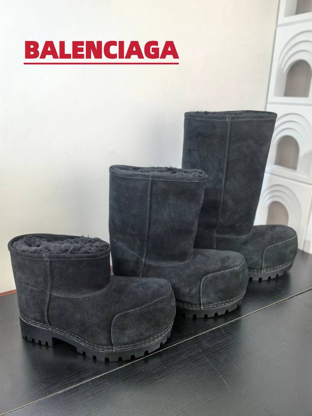 工厂价矮筒 中筒 高筒 balenciaga 巴黎世家 大头靴雪地靴 情侣款 时尚不分季节，泰国明星fourth在30几度的天气穿着巴黎世家2024 洛杉矶走秀