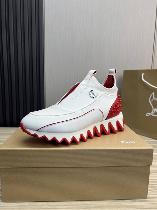 工厂价 CL 爆款红底靴1:1原版开模，Christian* Louboutin，鞋面进口牛皮拼接&水染牛皮内里，原版大底 耐磨防滑， 全套专柜包装38-45