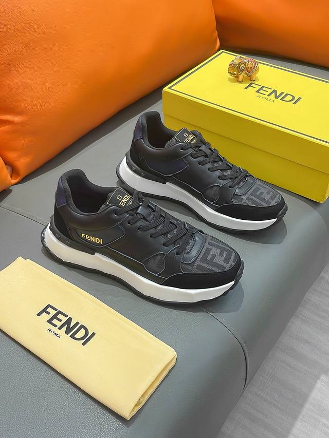 商品名称：FENDI 芬迪 正规码数: 38-44 休闲鞋 商品材料：精选 牛皮鞋面，柔软羊皮内里；原厂大底。