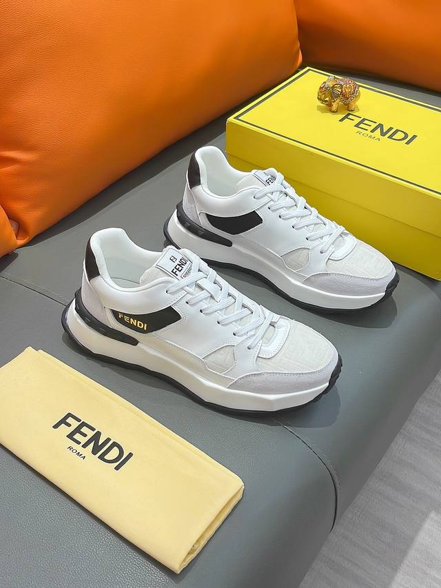 商品名称：FENDI 芬迪 正规码数: 38-44 休闲鞋 商品材料：精选 牛皮鞋面，柔软羊皮内里；原厂大底。