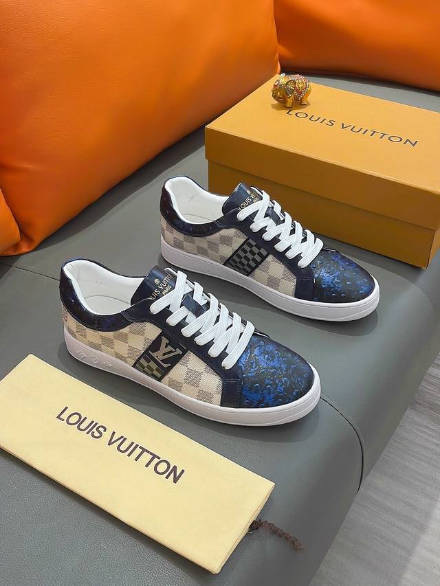 商品名称：LOUIS VUITTON 路易 威登 正规码数: 38-44 休闲鞋 商品材料：精选 牛皮鞋面，柔软羊皮内里；原厂大底。