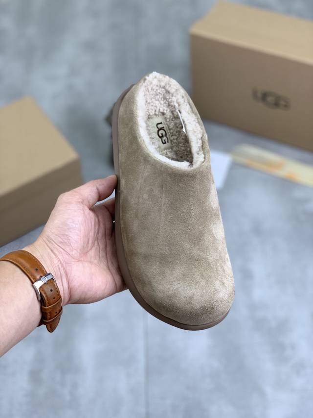 工厂价 实价 女款半拖 真羊毛 UGG 爆款男鞋官方网同步正品品质不是一般市场仿货可比拟的鞋面为进口意大利磨砂牛皮，内里：垫脚级真羊毛只有A级才能显效果 手感柔