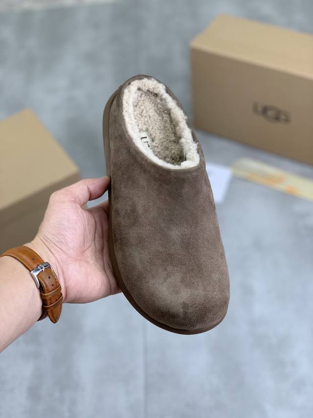 工厂价 实价 女款半拖 真羊毛 UGG 爆款男鞋官方网同步正品品质不是一般市场仿货可比拟的鞋面为进口意大利磨砂牛皮，内里：垫脚级真羊毛只有A级才能显效果 手感柔