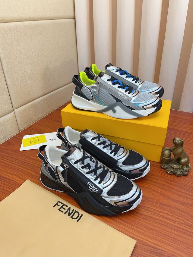 实价： FENDI.芬迪 新款 精品休闲鞋 原版高品质鞋面进口牛皮拼接制作 真皮内里加厚乳胶鞋垫版型时尚 动感十足原版芬迪舒适大底 简洁大方运动休闲。码数38-