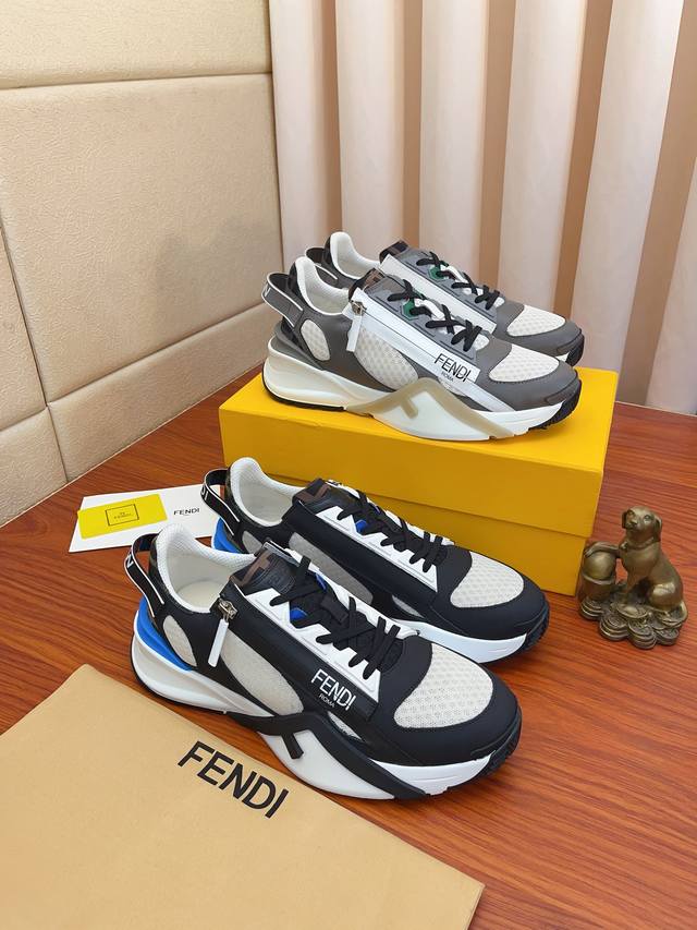 实价： FENDI.芬迪 新款 精品休闲鞋 原版高品质鞋面进口牛皮拼接制作 真皮内里加厚乳胶鞋垫版型时尚 动感十足原版芬迪舒适大底 简洁大方运动休闲。码数38-