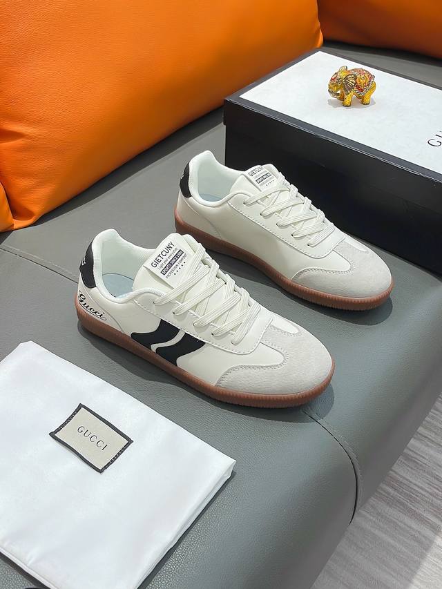 商品名称：GUCCI 古驰 正规码数: 38-44 休闲鞋 商品材料：精选 牛皮鞋面，柔软羊皮内里；原厂大底。