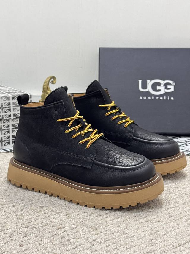 出厂价 实价 高端品质 UGG 澳洲进口羊毛全皮毛原单出入专柜无压力 让你感受无替代鞋面采用头层牛皮'全澳洲原版羊毛 严格的男靴厚羊毛肉眼可分辨真毛保暖不臭脚