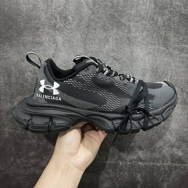 Ok纯原 Under Armour X Balenciaga 巴黎世家 安德玛 3Xl 巴黎世家十代网布系带低帮走秀复古老爹鞋 全套原纸板楦头开发 最原汁原味的