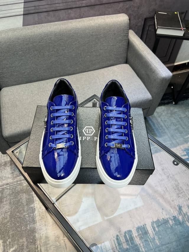 philipp Plein 菲利普普来因 男鞋高端品牌 鞋面进口头层牛皮羊皮内里，原版五金扣。惊世之作，与官方的质量相比美的1：1复刻！打造时尚个性衬托你的与众