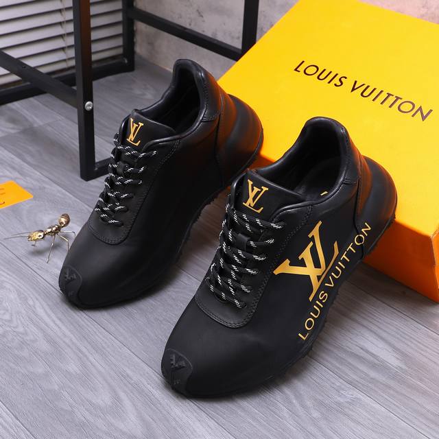 商品商标：Louis Vuitton 路易威登 包底休闲鞋 正码码数: 38-45 商品材料：精选 头层牛皮拼接鞋面 羊皮内里 橡胶大底