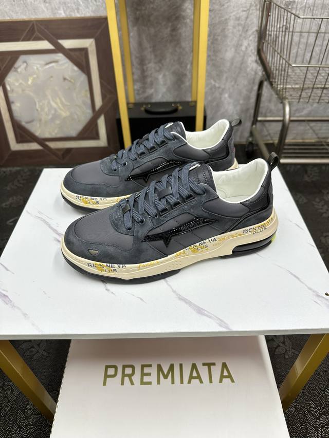 Premiata-普瑞米亚达 时尚、运动、休闲 普瑞米亚达意大利名品百年历史，所有工艺全手工打造，米“字一样的logo简称米字鞋。完美的融合了传统的制鞋方法和高