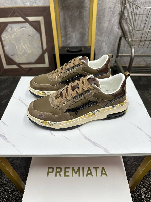 Premiata-普瑞米亚达 时尚、运动、休闲 普瑞米亚达意大利名品百年历史，所有工艺全手工打造，米“字一样的logo简称米字鞋。完美的融合了传统的制鞋方法和高