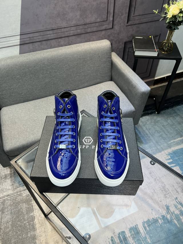 philipp Plein 菲利普普来因 男鞋高端品牌 鞋面进口头层牛皮羊皮内里，原版五金扣。惊世之作，与官方的质量相比美的1：1复刻！打造时尚个性衬托你的与众