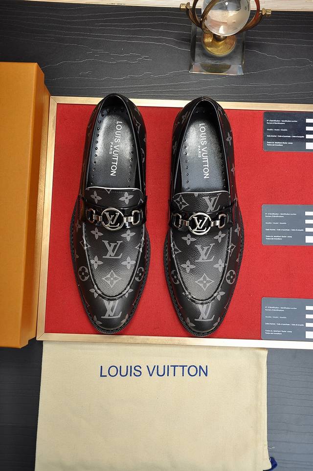 实价 Louis Vuitton 羊皮内里 新款牛皮lv正装鞋专柜一比一制作原单品质、进口牛皮鞋面全羊皮内里原单原版橡胶大底、｛高品质看得见｝码数：38-45